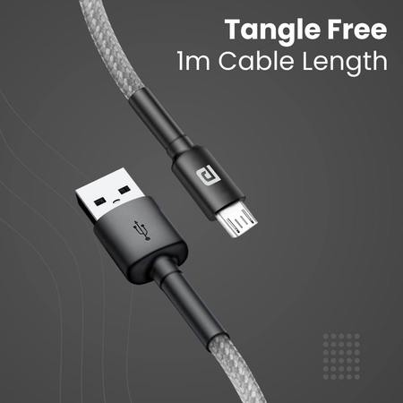 Portronics Konnect B- 1M Micro USB Nylon Braided Cable