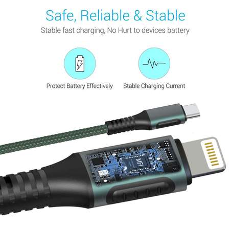 Portronics Konnect CL to 8 Pin Type C- 3A Type-C to 8 Pin USB Cable