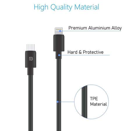 Portronics Konnect Core C to 8 Pin USB Cable
