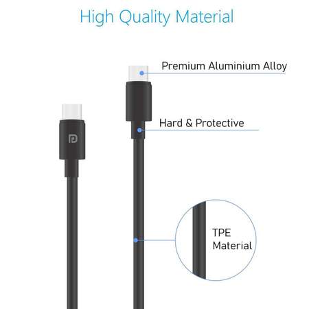 Portronics Konnect Core C to Type-C Cable- USB Cable