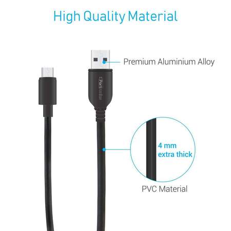 Portronics Konnect Core Mini Micro- 25cm Long Micro USB Cable
