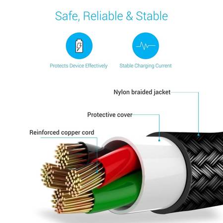 Portronics Konnect Plus Micro Cable- 2M Micro USB Cable