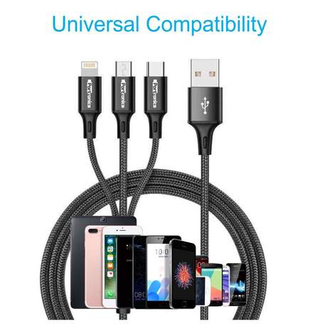 Portronics Konnect Trio Plus - 3-in-1 Multi-Functional Cable