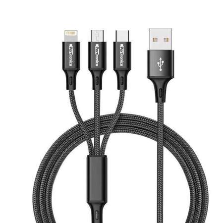 Portronics Konnect Trio Plus - 3-in-1 Multi-Functional Cable
