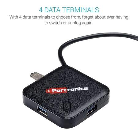 Portronics M Port 34 for MAC- USB 30 HUB with Type-C Cable