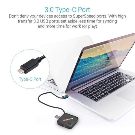 Portronics M Port 34 for MAC- USB 30 HUB with Type-C Cable