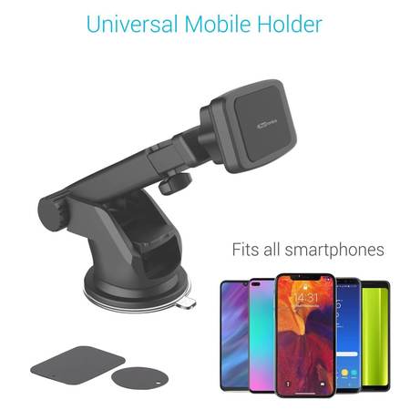 Portronics MoGun- Universal smartphone magnetic car holder