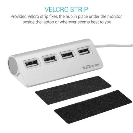 Portronics Mport 24 for PC- USB 20 Aluminium HUB with 4 USB Ports