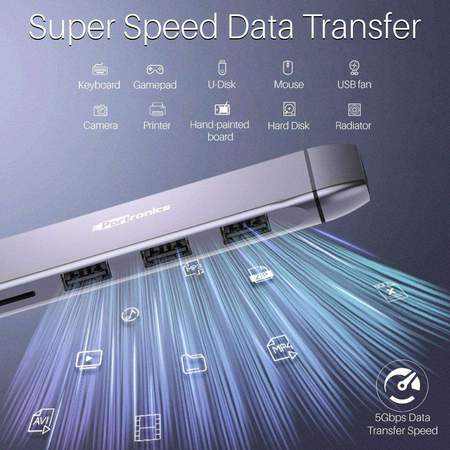 Portronics Mport 9C- Multiport adapter for USB-C devices