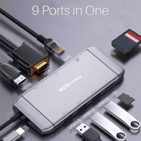 Portronics Mport 9C- Multiport adapter for USB-C devices