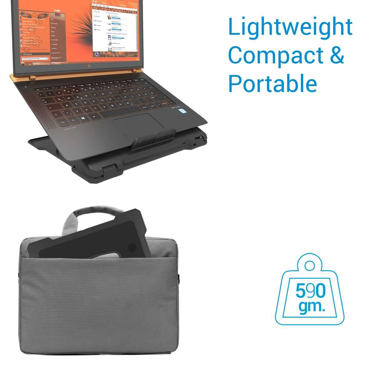 Portronics MY Buddy Hexa III- Portable Laptop Stand