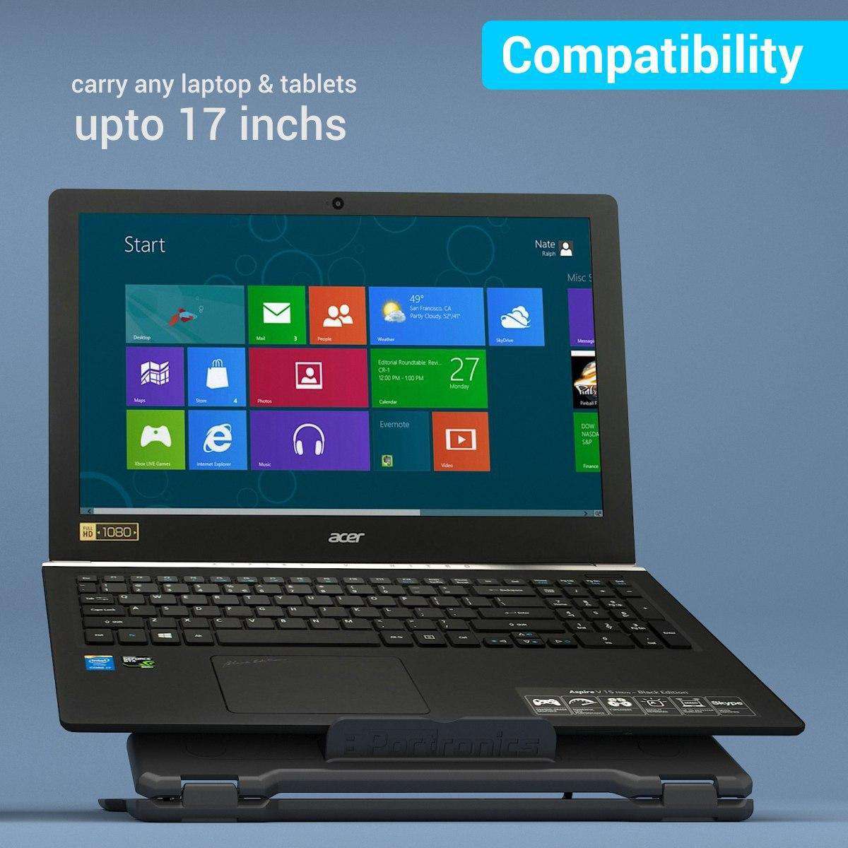 Portronics MY Buddy Hexa III- Portable Laptop Stand