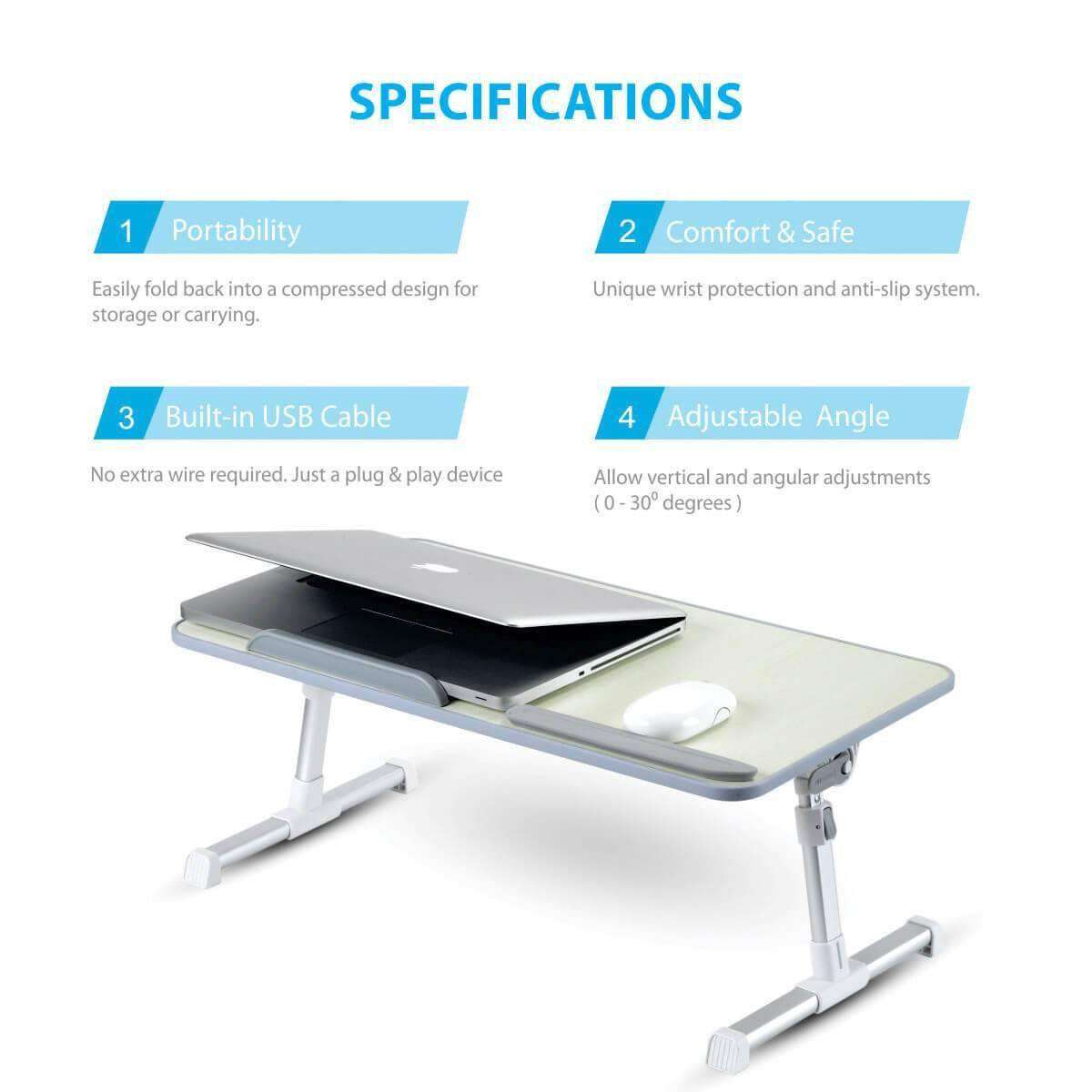Portronics MY BUDDY Plus- Laptop Stand with In-built Fan