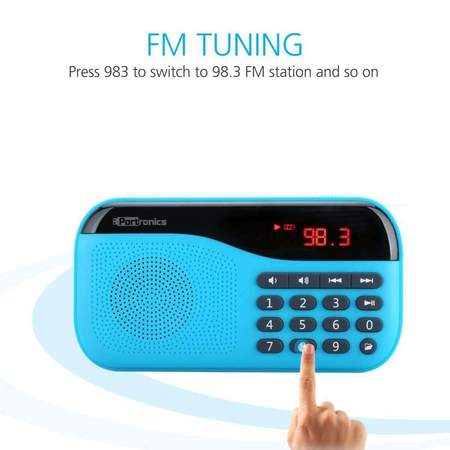 Portronics Plugs- Mini Portable Speaker with FM