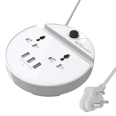 Portronics Power Bun with 3 USB 2 AC Plugs a Surge Protector