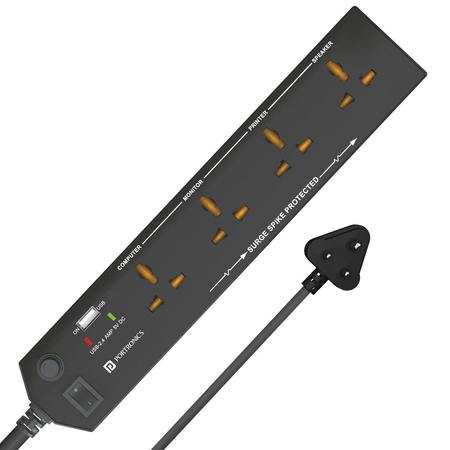 Portronics Power Plate 4- USB Power Surge Protector