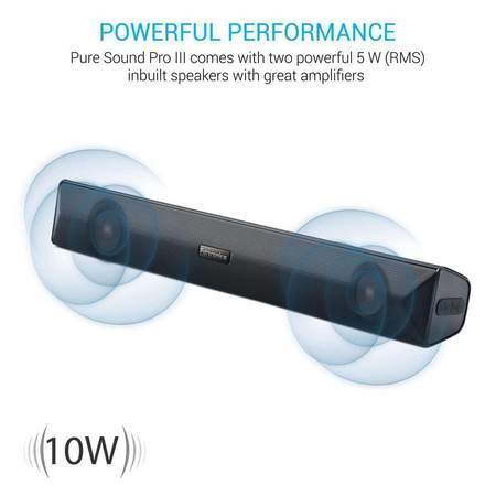 Portronics Pure Sound Pro III- Wireless Sound Bar with Bluetooth