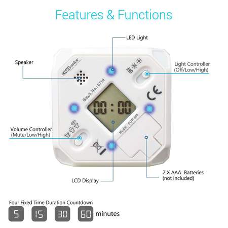Portronics Time Out- Countdown Timer Cube