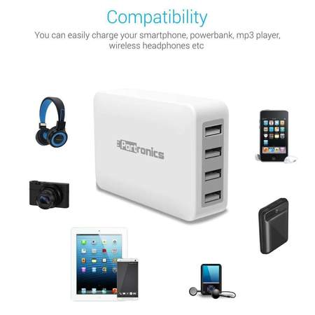 Portronics U-Box- 4Ports 42A USB Charging Hub