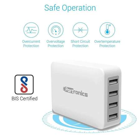 Portronics U-Box- 4Ports 42A USB Charging Hub