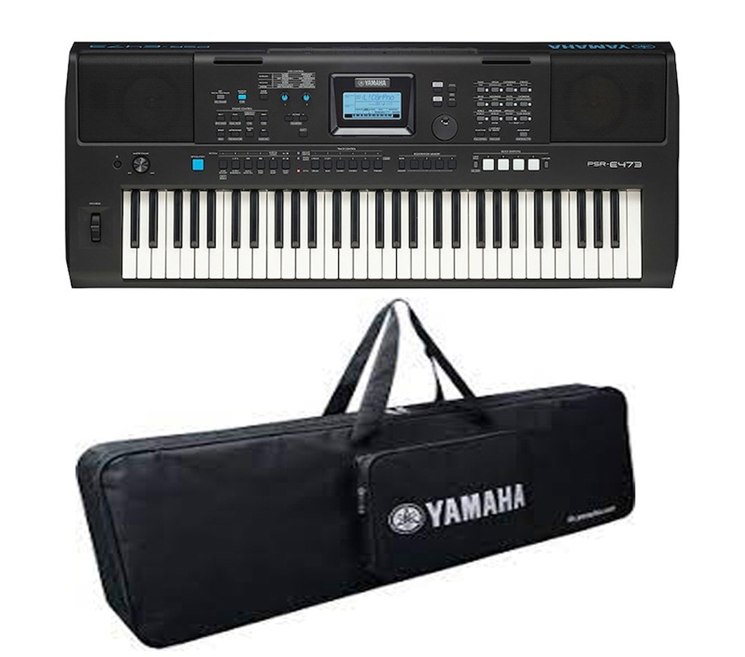 Yamaha PSR-E473 61 Keys Portable Keyboard with Power Adaptor and Cover