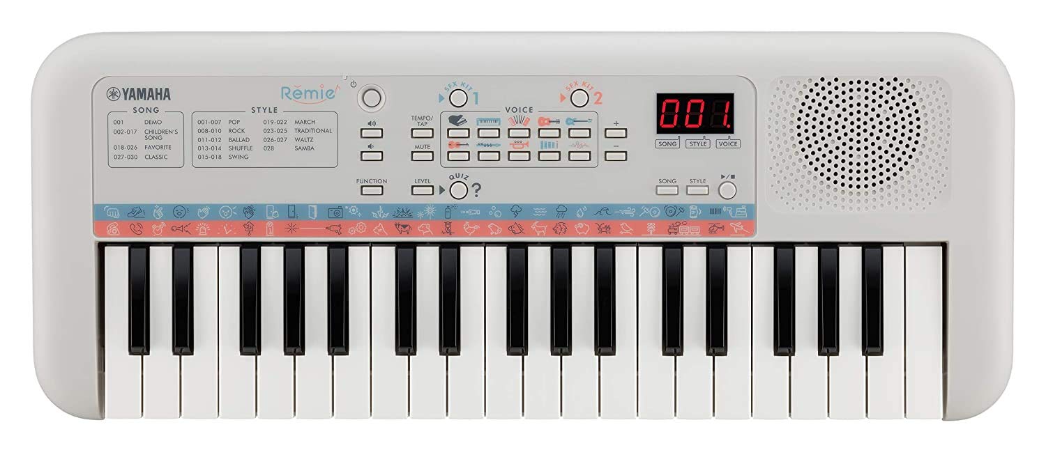 Yamaha Remie PSS-E30 37-Key Portable Mini Keyboard White