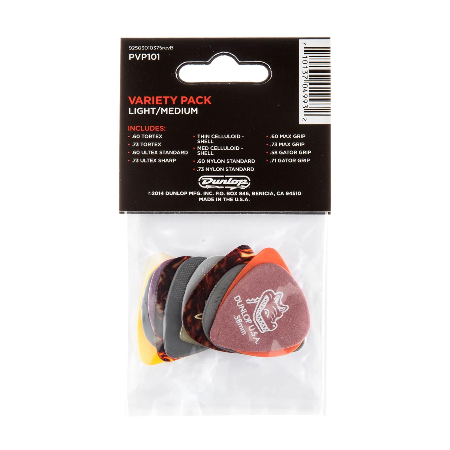 Dunlop PICKS VARIETY PVP101 12 PCS