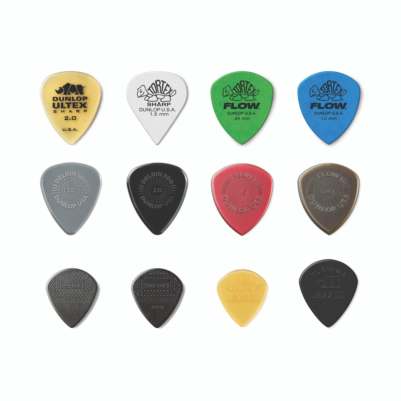 Dunlop PICKS VARIETY PACKSHRED PVP118 12 PCS