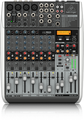 Behringer XENYX QX1204USB Premium 12-Input 22-Bus Mixer with XENYX Mic Preamps and Compressors Klark Teknik Multi-FX Processor Wireless Option and USBAudio Interface