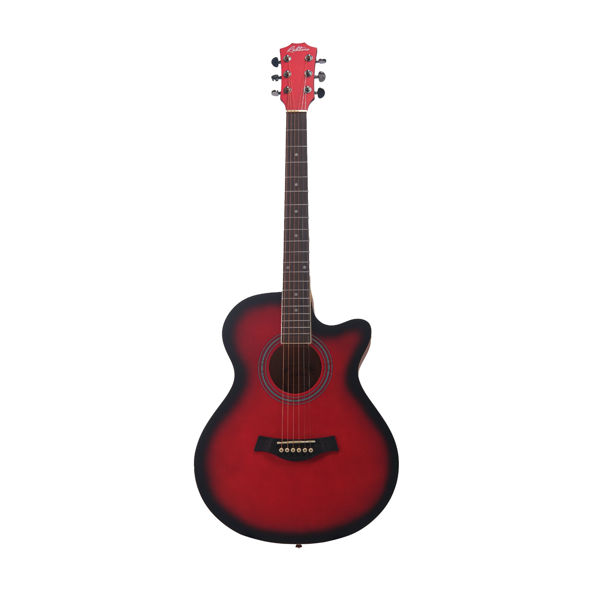Richtone RT40C Acoustic Guitar- Red Matte Combo Pack