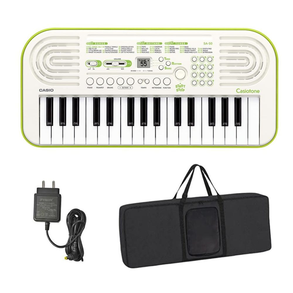 Casiotone SA-50 32 Keys Mini Keyboard With Adapter and Bag
