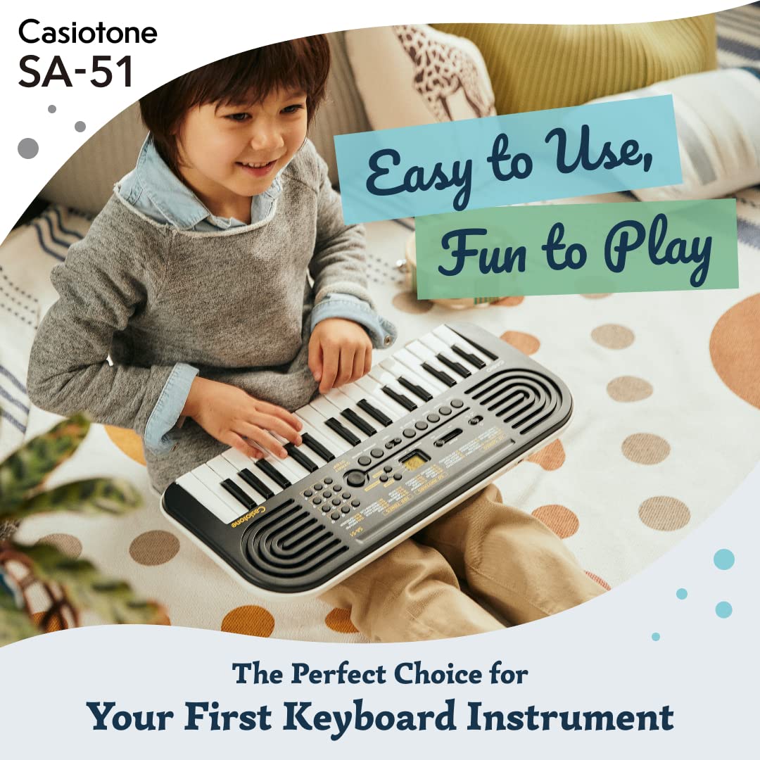 Casio tone SA-51 32 Keys Mini Keyboard With Adapter