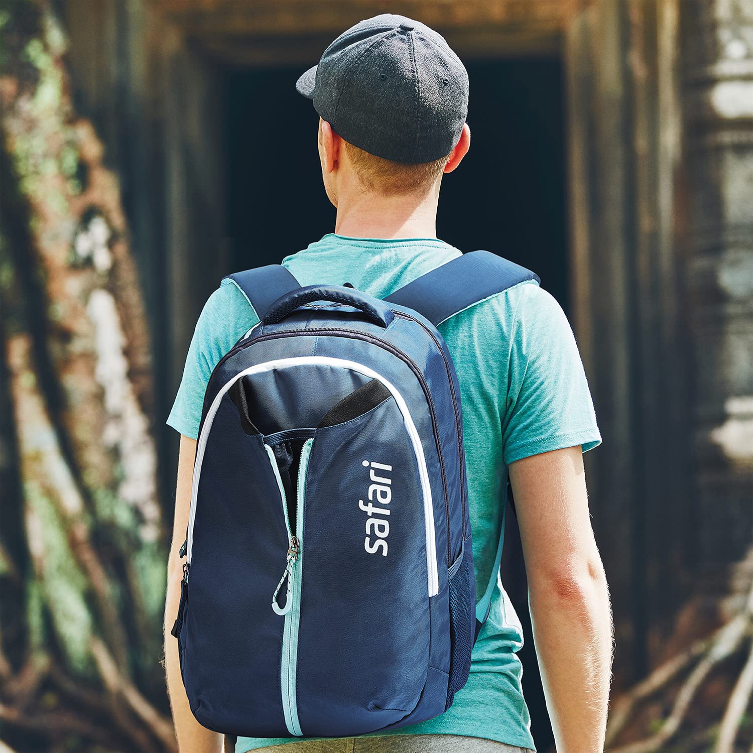 Safari Expand 4 Backpack with Laptop Compartment and Rain Cover Blue