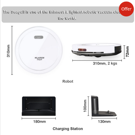 Milagrow Seagull PrimeRemote Robotic Vaccum Cleaner