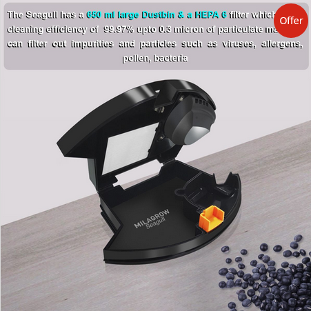 Milagrow Seagull PrimeRemote Robotic Vaccum Cleaner