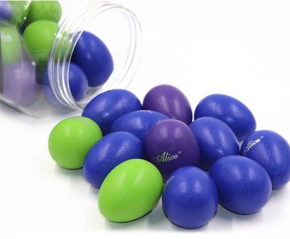 Alice Sound Egg Shakers - A 041 SE GRendom Colors Pairs of 2
