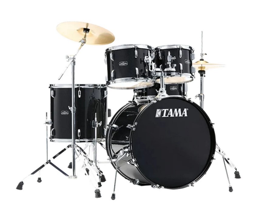 Tama ST52H5 Stagestar 5 Piece Acoustic Drum Kit with Hardware Throne - Black Night Sparkle