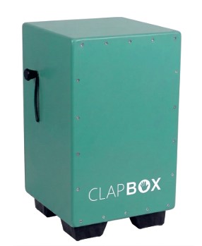 Clapbox Adjustable Snare Cajon CB42 - Birch Wood H50 W30 L30 - 3 Internal Snares - Mint Green
