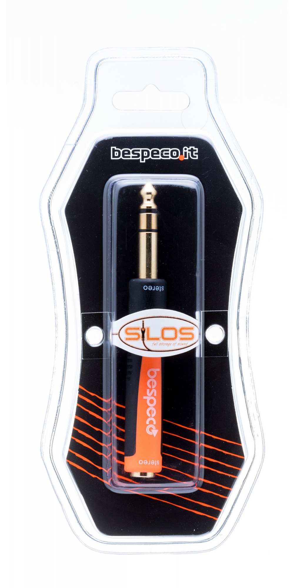 Bespeco SLAD210 63mm stereo jack male plug to 35mm stereo jack female socket