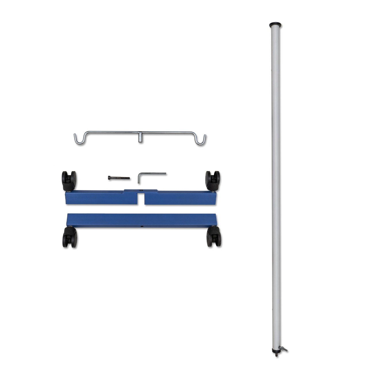 Standzo Fully Folding IV Glucose and Saline Stand - Attractive Look Four Wheels Pack of 2