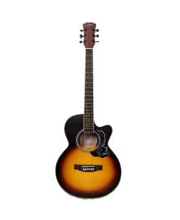 Techno Semi - Acoustic Guitar TMR-239C with Padded Bag Sunburst