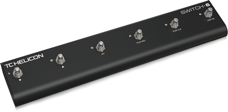 TC Helican SWITCH-6 Sturdy 6-Switch Accessory Pedal for Expanded Effects Control