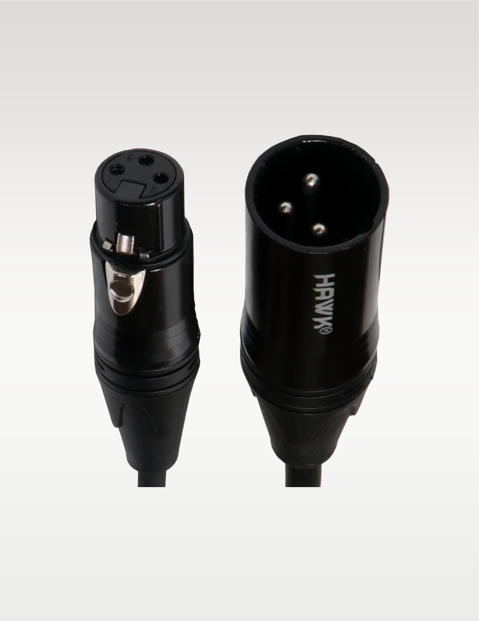 Hawk SXFG-033 Gold Series XLR Male to XLR Female With Cable Tie 10 Meter BLACK