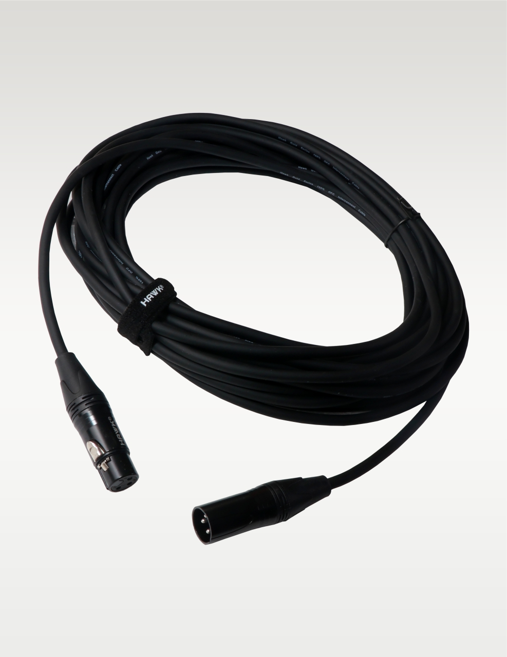 Hawk SXFG-033 Gold Series XLR Male to XLR Female With Cable Tie 10 Meter BLACK