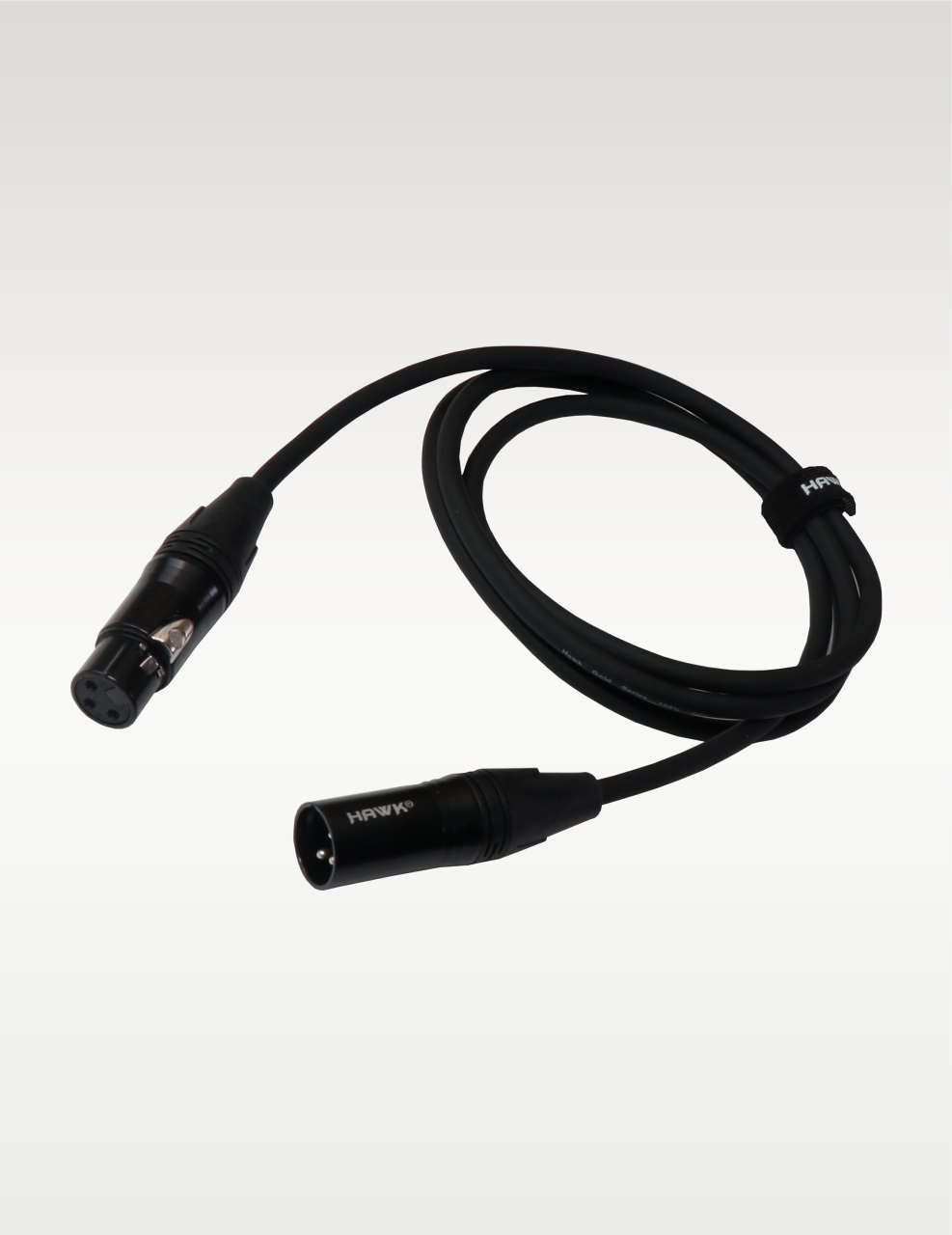 Hawk SXFG-005 Gold Series XLR Male to XLR Female With Cable Tie 15 Meter BLACK