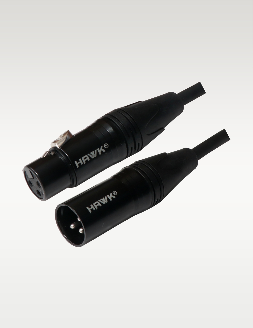 Hawk SXFG-005 Gold Series XLR Male to XLR Female With Cable Tie 15 Meter BLACK