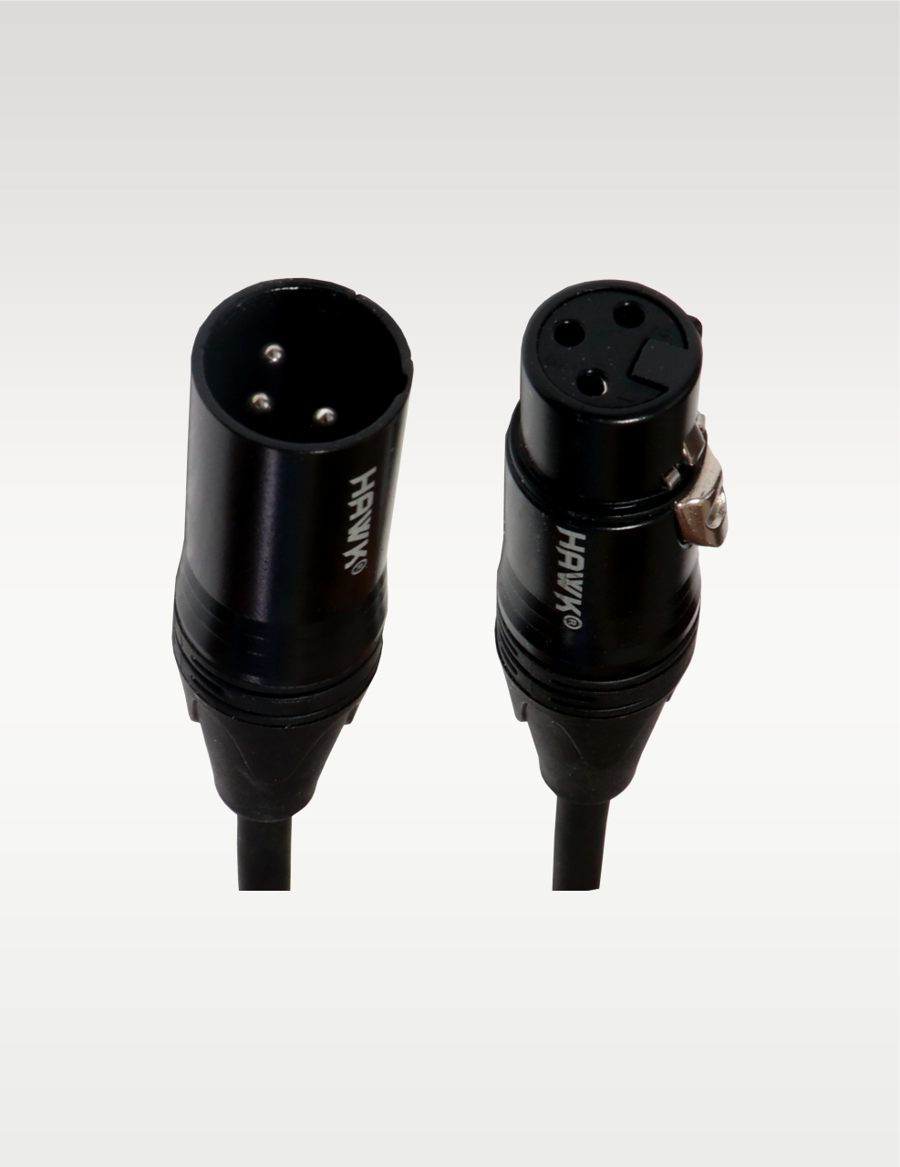 Hawk SXFG-005 Gold Series XLR Male to XLR Female With Cable Tie 15 Meter BLACK