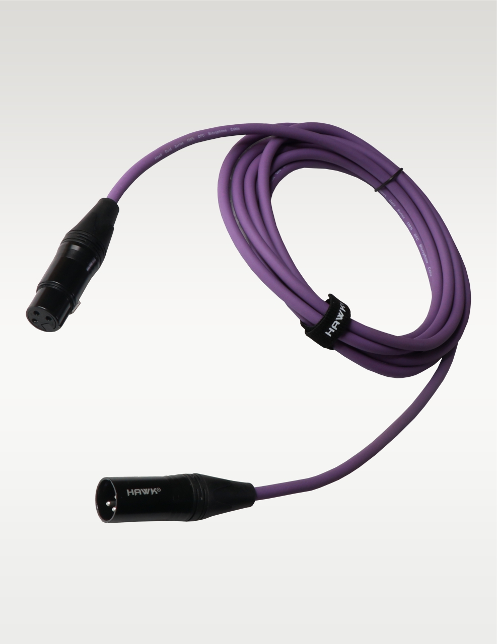 Hawk SXFG-010PRP Gold Series XLR Male to XLR Female With Cable Tie 3 Meter PURPLE