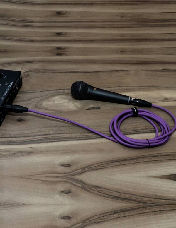 Hawk SXFG-010PRP Gold Series XLR Male to XLR Female With Cable Tie 3 Meter PURPLE