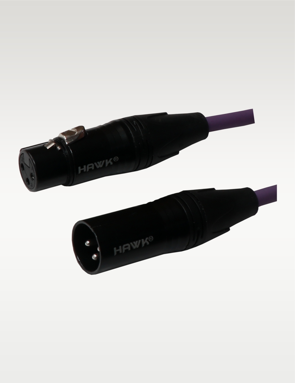 Hawk SXFG-010PRP Gold Series XLR Male to XLR Female With Cable Tie 3 Meter PURPLE